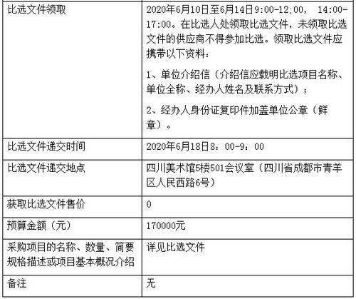 四川美术馆升级改造工程建设项目招标代理机构比选公告